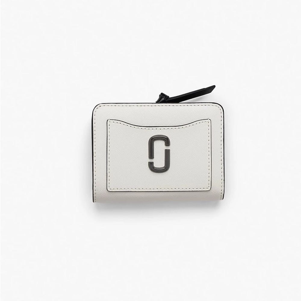 Marc Jacobs $150 Utility Snapshot Mini Compact Wallet Black/White